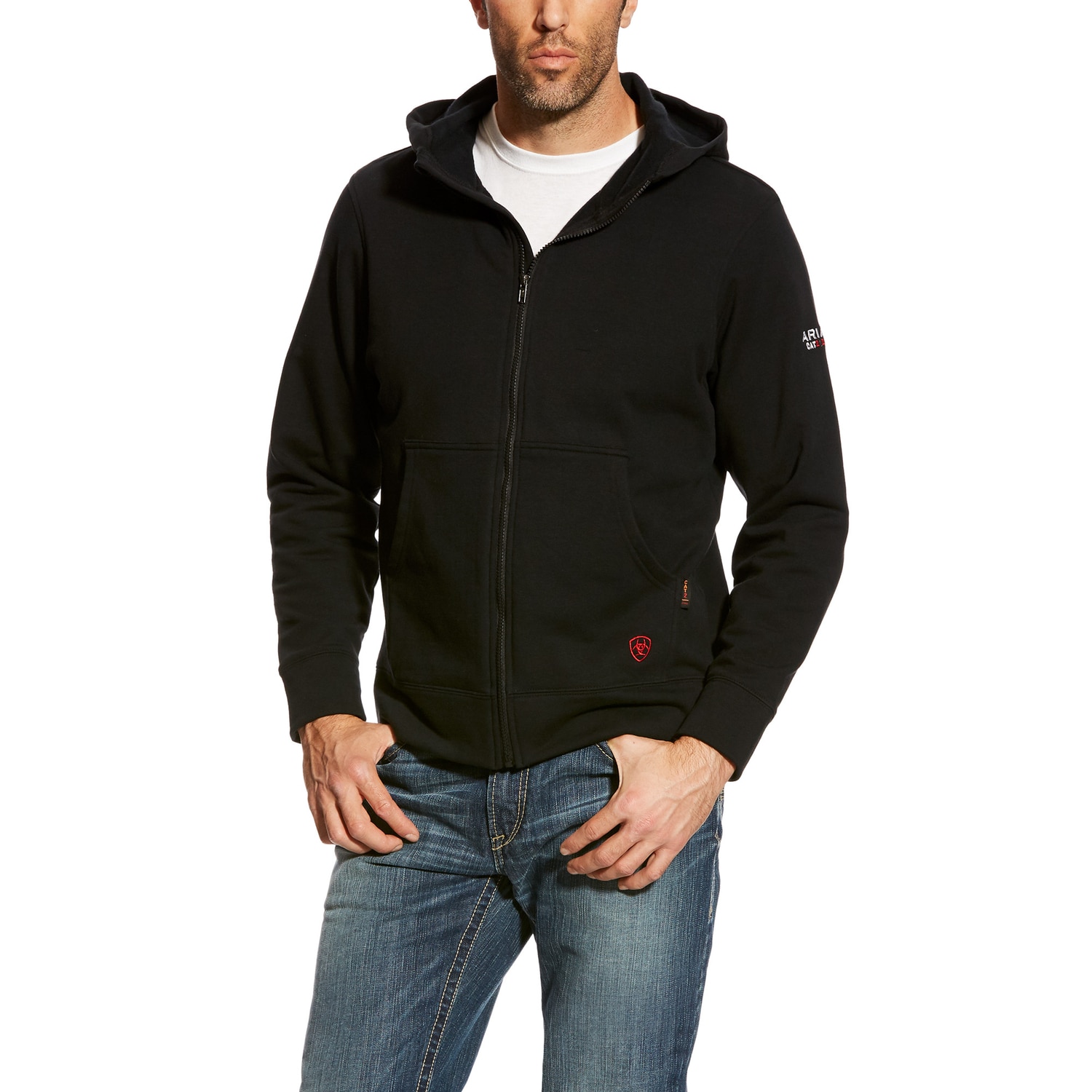 Ariat FR DuraStretch Full Zip Hoodie in Black